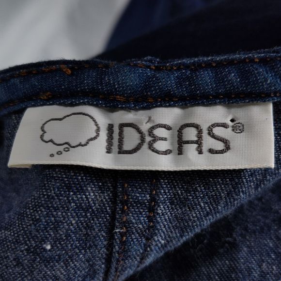 Vintage 90s Blue Utility Jumpsuit Size S/M Denim Sleeveless Pockets Straight Leg - Picture 8 of 10